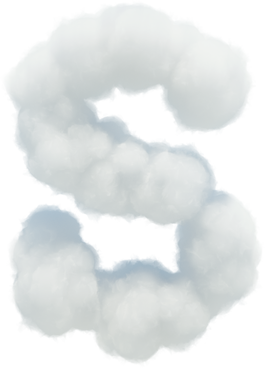 Letter Cutout Made of Cloud
