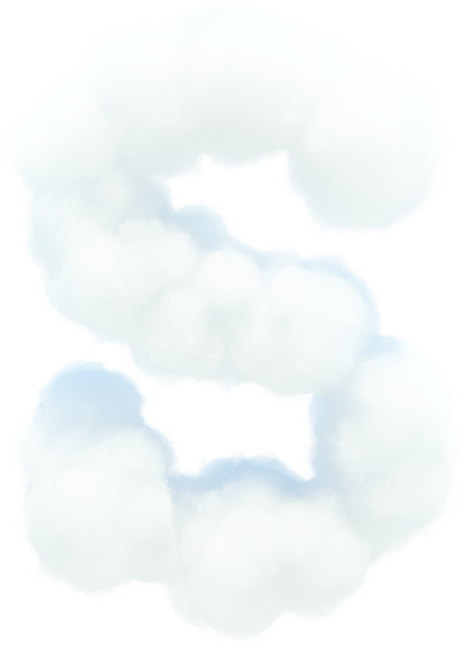 Letter Cutout Made of Cloud